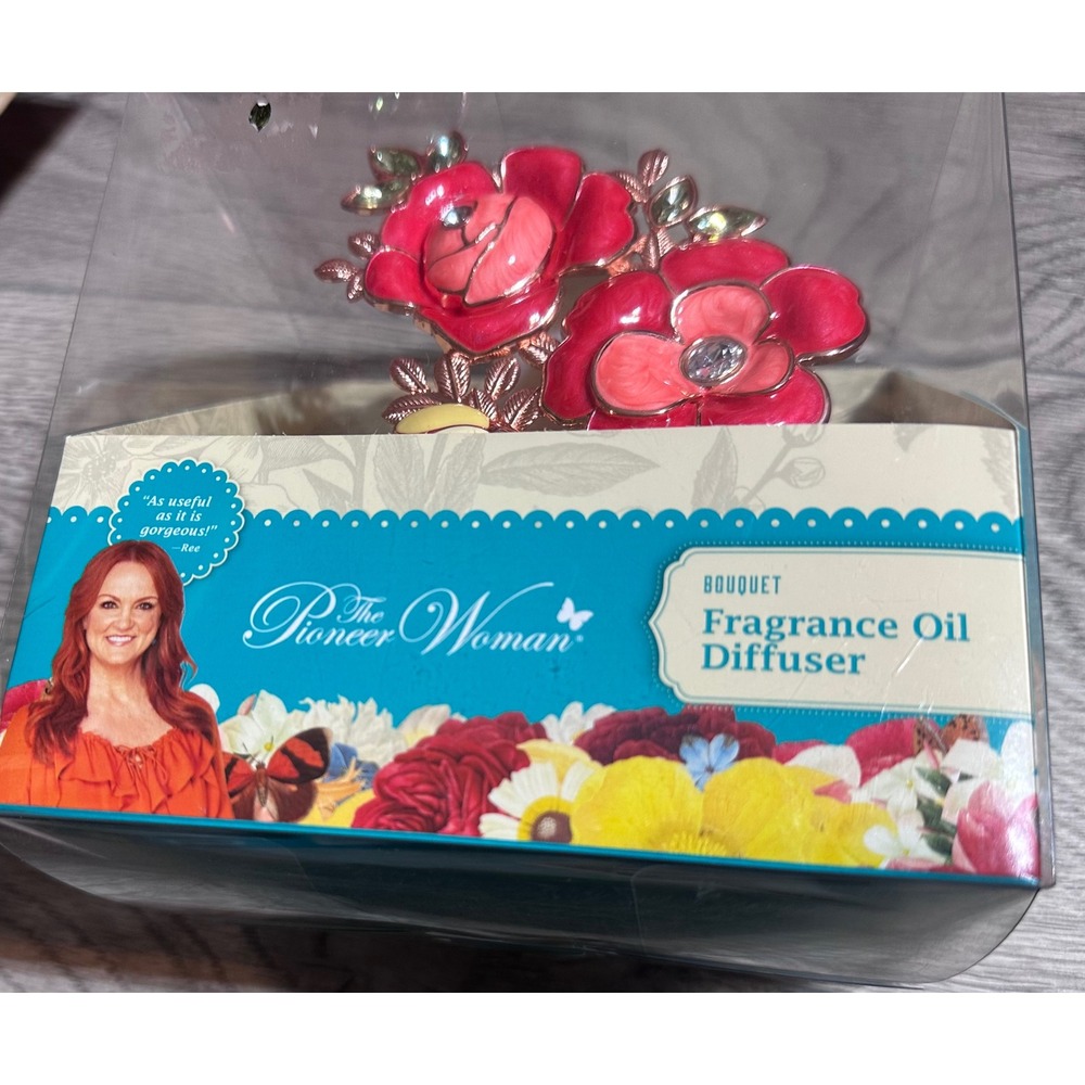 The Pioneer Woman Bouquet Fragrance Oil Diffuser Plug In Red Floral Rose Gold